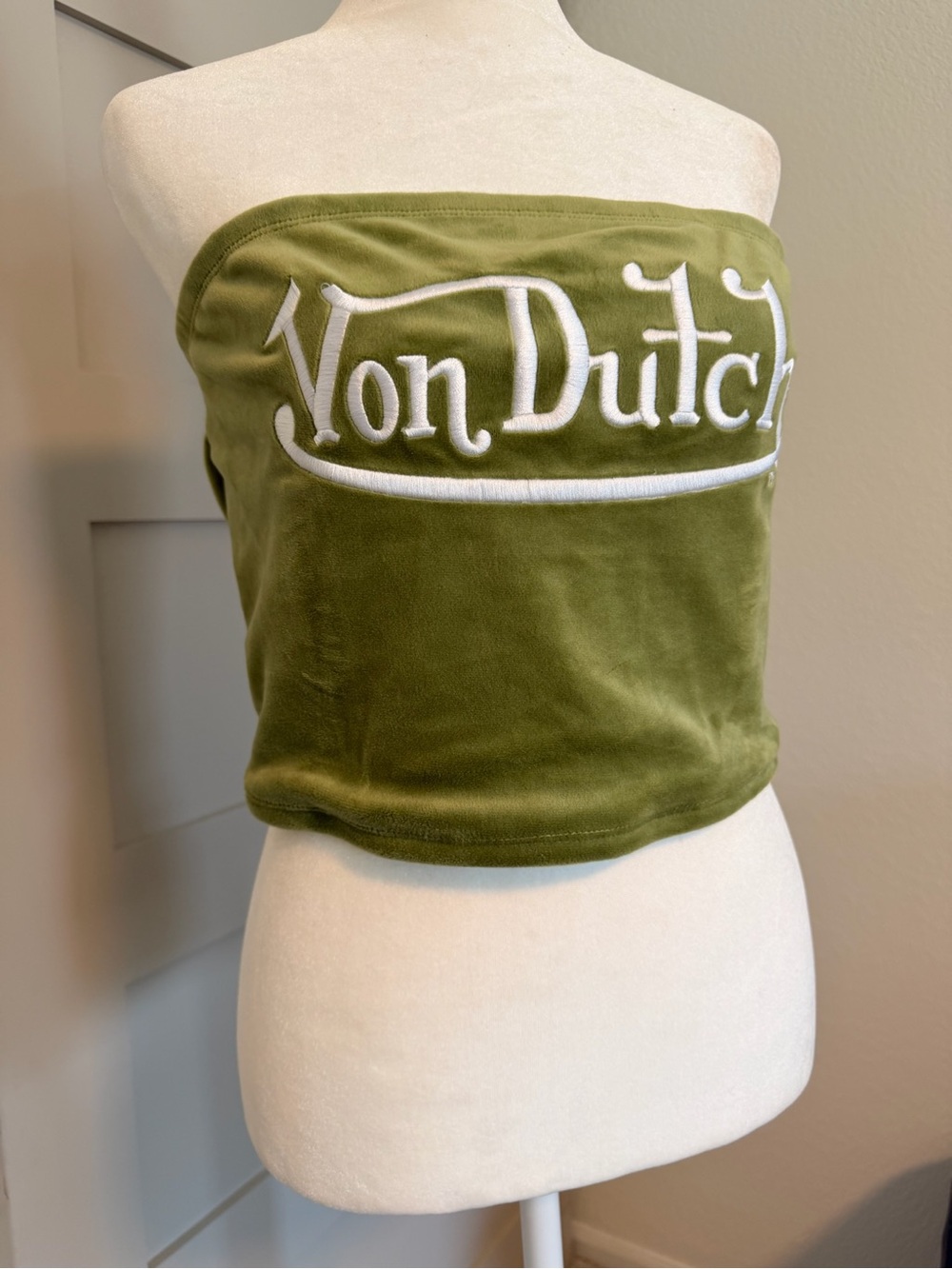 Von Dutch Velour Tube Top Y2K - Picture 3 of 5